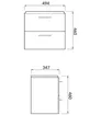 Szafka łazienkowa z umywalką Cersanit Lara Slim 50 cm szary mat/biały połysk S801-320-DSM