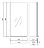 Szafka łazienkowa wisząca z lustrem Cersanit Virgo 40 cm biały połysk S522-010