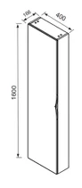 Słupek łazienkowy Oristo Siena 40x160x17 cm szary mat OR45-SB1D-40-12