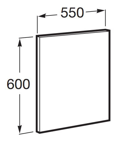 Lustro łazienkowe prostokątne 55x60 cm Roca Cube A812306406