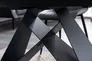 Stół Westin 120(160)X80 Czarny Mat / Biały Efekt Marmuru