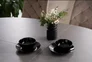 Stół Porto Ceramic 120(160)X120 Czarny Mat / Szary Efekt Marmuru