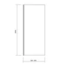 Ścianka kabiny prysznicowej Cersanit Crea 90x200 chrom transparentne S159-010