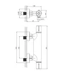 Bateria prysznicowa natynkowa termostatyczna Cersanit Virgo chrom połysk S951-579