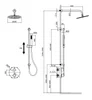 Zestaw prysznicowy podtynkowy termostatyczny Cersanit Zen chrom połysk S952-032