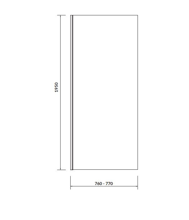 Ścianka kabiny prysznicowej Cersanit Moduo 80x195 chrom transparentne S162-007