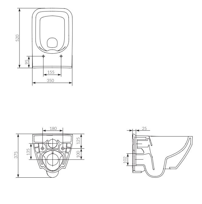 Miska WC wisząca Cersanit Crea Cleanon z deską wolnoopadającą duroplast S701-213