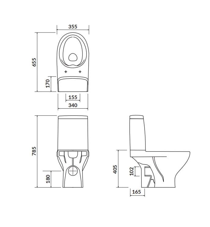 Kompakt WC Cersanit Moduo Cleanon z deską duroplast wolnoopadającą K116-001