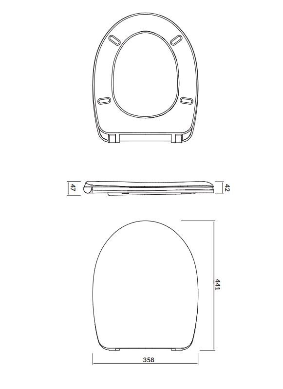 Deska WC Cersanit Delfi duroplast K98-0001