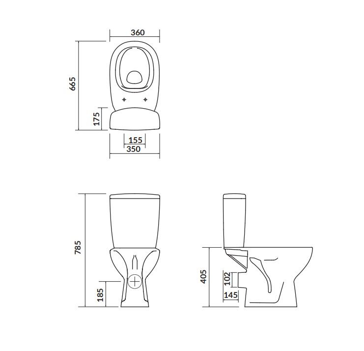 Kompakt WC Cersanit Arteco Cleanon z deską polipropylenową wolnoopadającą K667-069