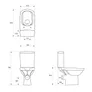 Kompakt WC Cersanit Carina New Cleanon bez deski K31-045