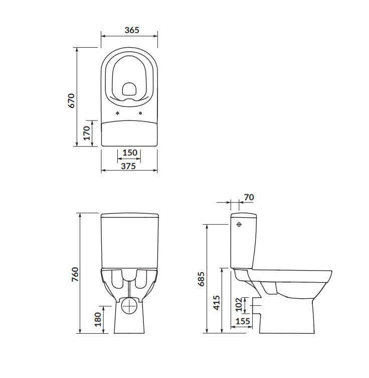 Kompakt WC Cersanit City New Cleanon z deską duroplast wolnoopadającą K35-036