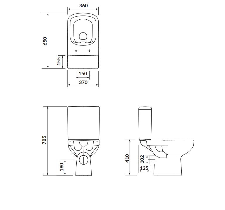 Kompakt WC Cersanit Colour New Cleanon z deską duroplast wolnoopadającą K103-027