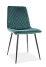 Krzesło Irys Velvet Czarne / Bluvel 78 Zielone