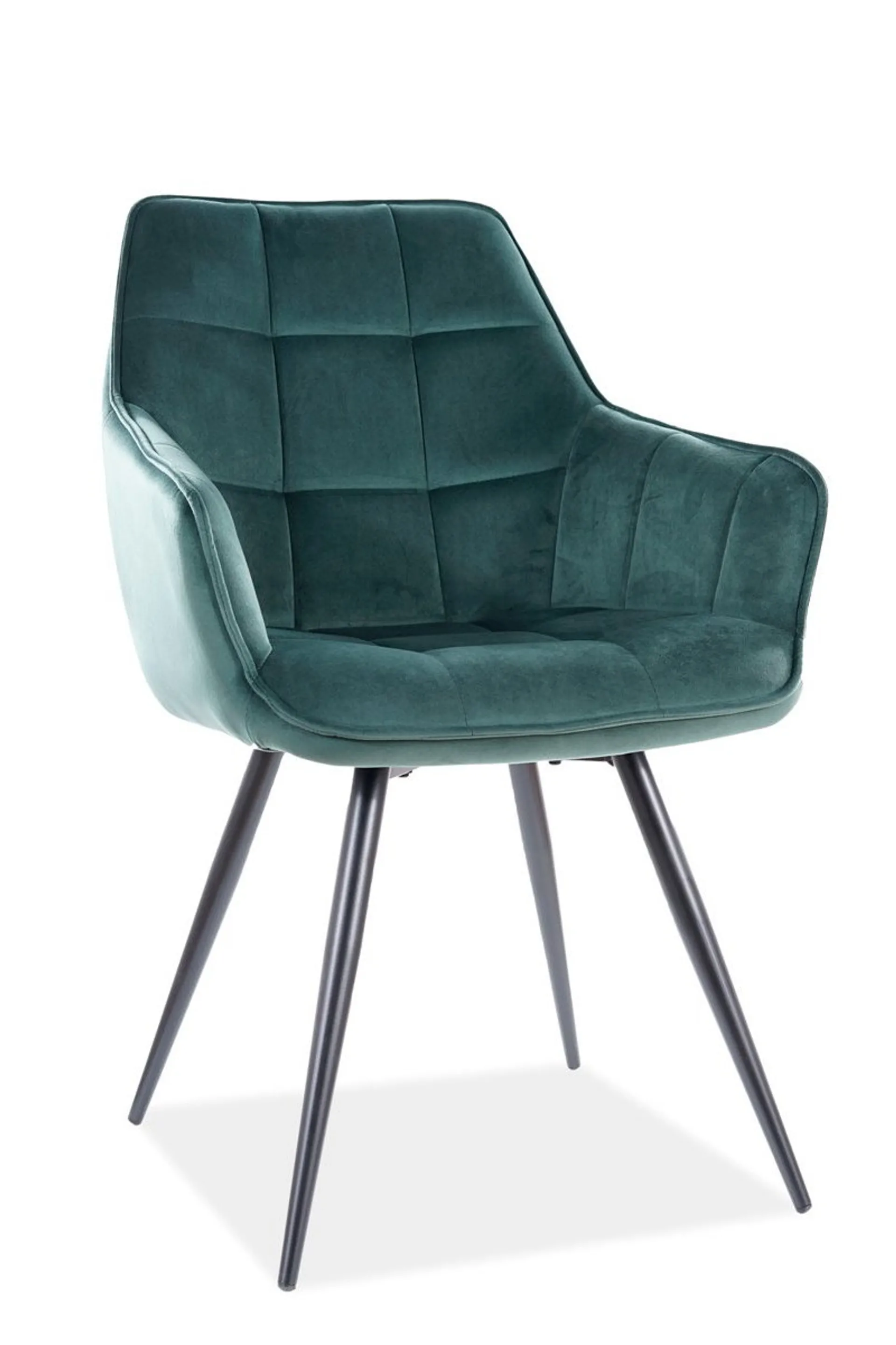Krzesło Lilia Velvet Czarne / Bluvel 78 Zielone