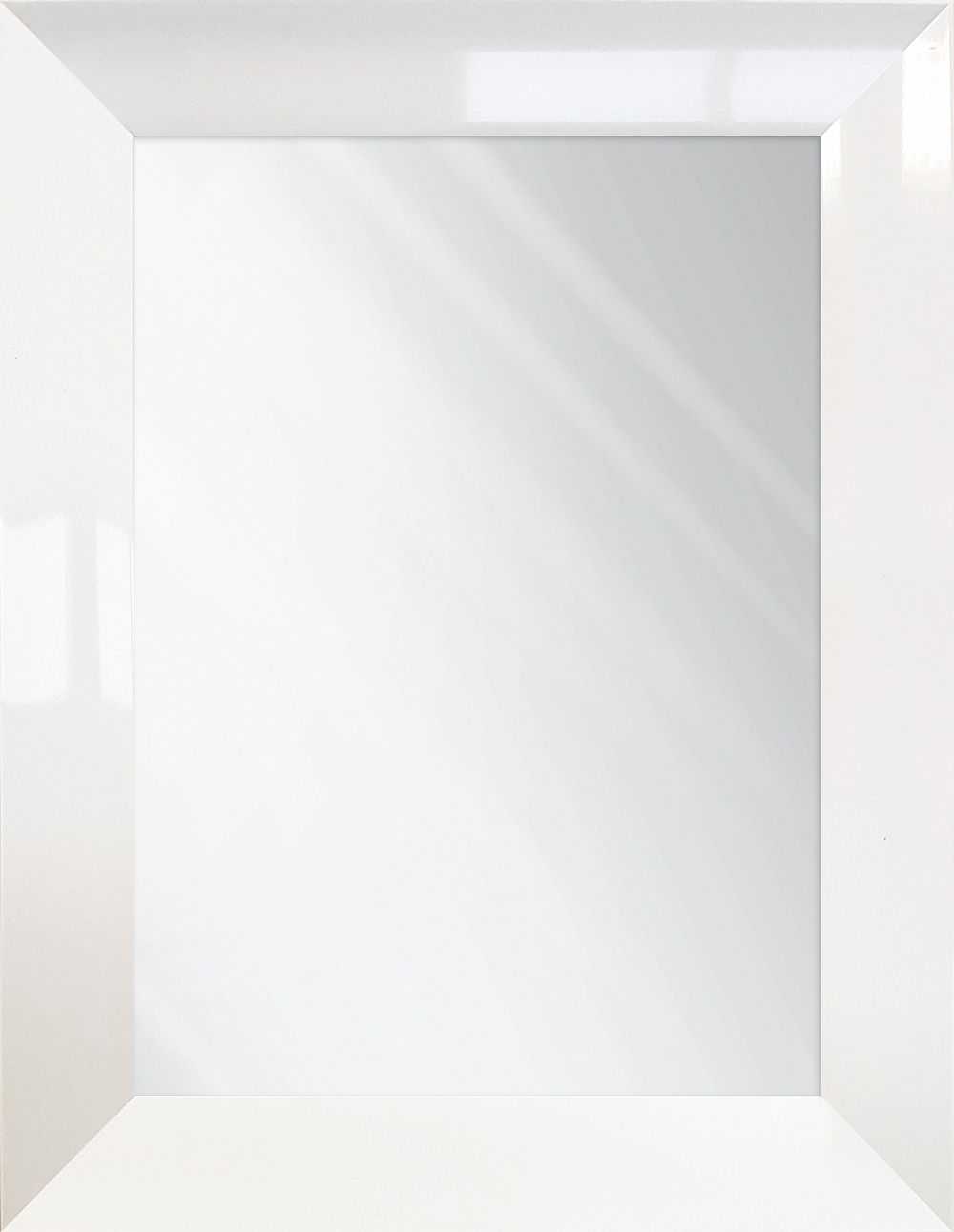 Zdjęcia - Lusterko Komfort Lustro prostokątne 40x130 cm Factory biały połysk 