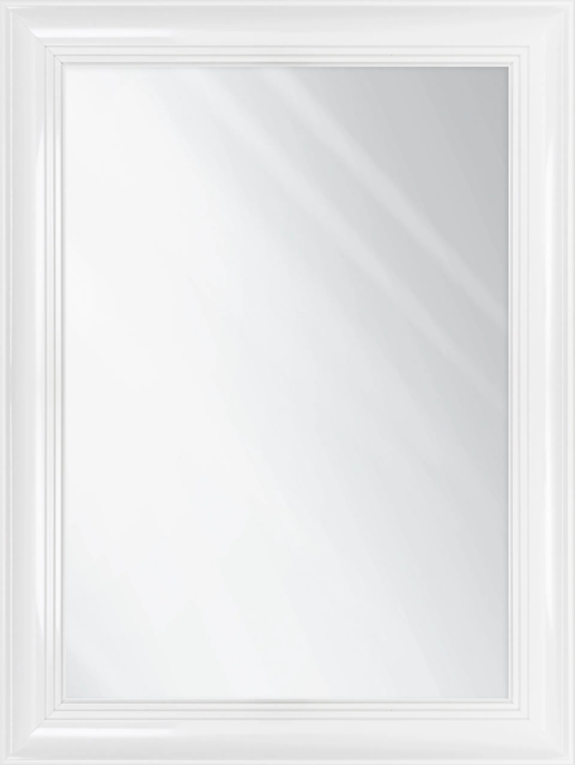 Lustro prostokątne 50x70 cm Roma biały połysk