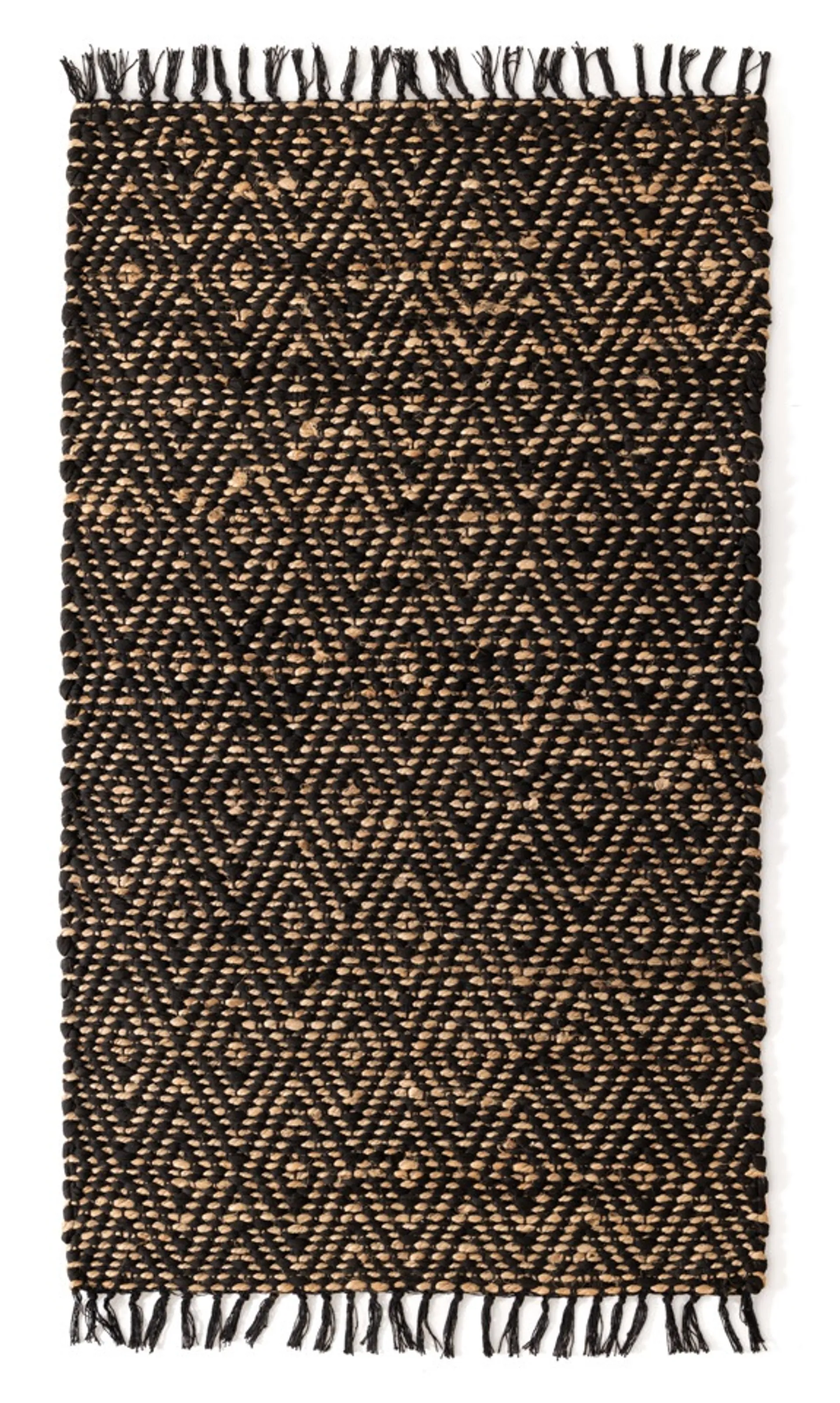 Dywanik dekoracyjny Jute 80x130 cm czarny/beżowy
