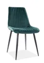Krzesło Kim Velvet Czarne / Bluvel 78 Zielone
