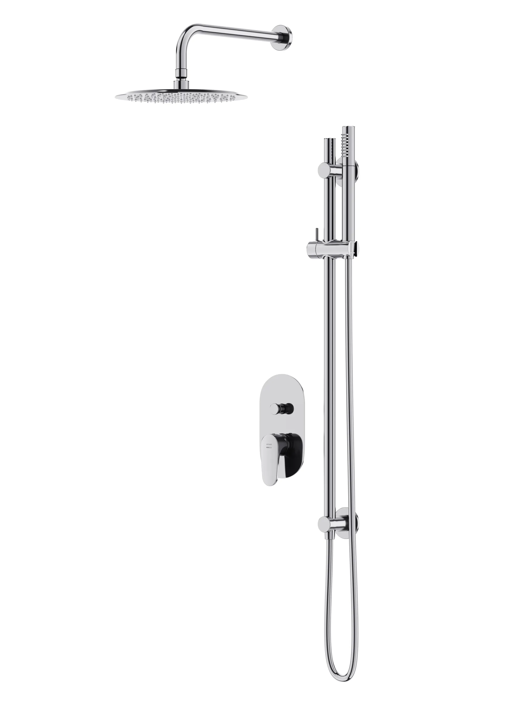 Zestaw prysznicowy podtynkowy Cersanit Inverto chrom połysk mat S952-005