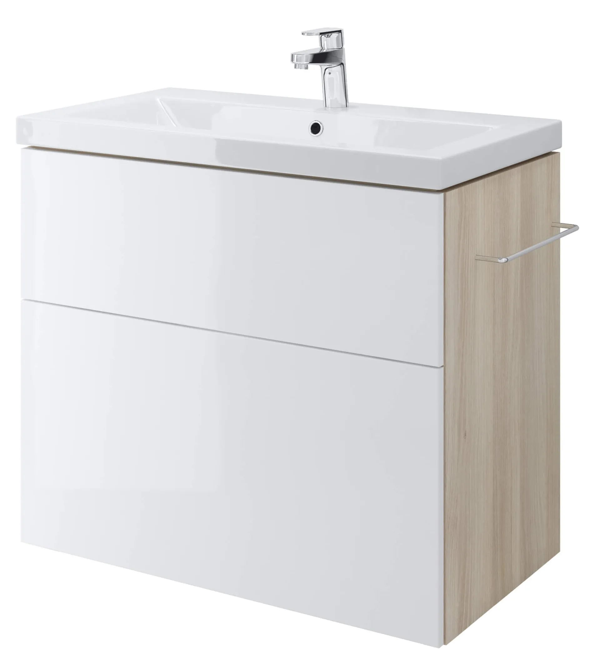 Szafka łazienkowa pod umywalkę Cersanit Smart 80 cm biały połysk S568-020