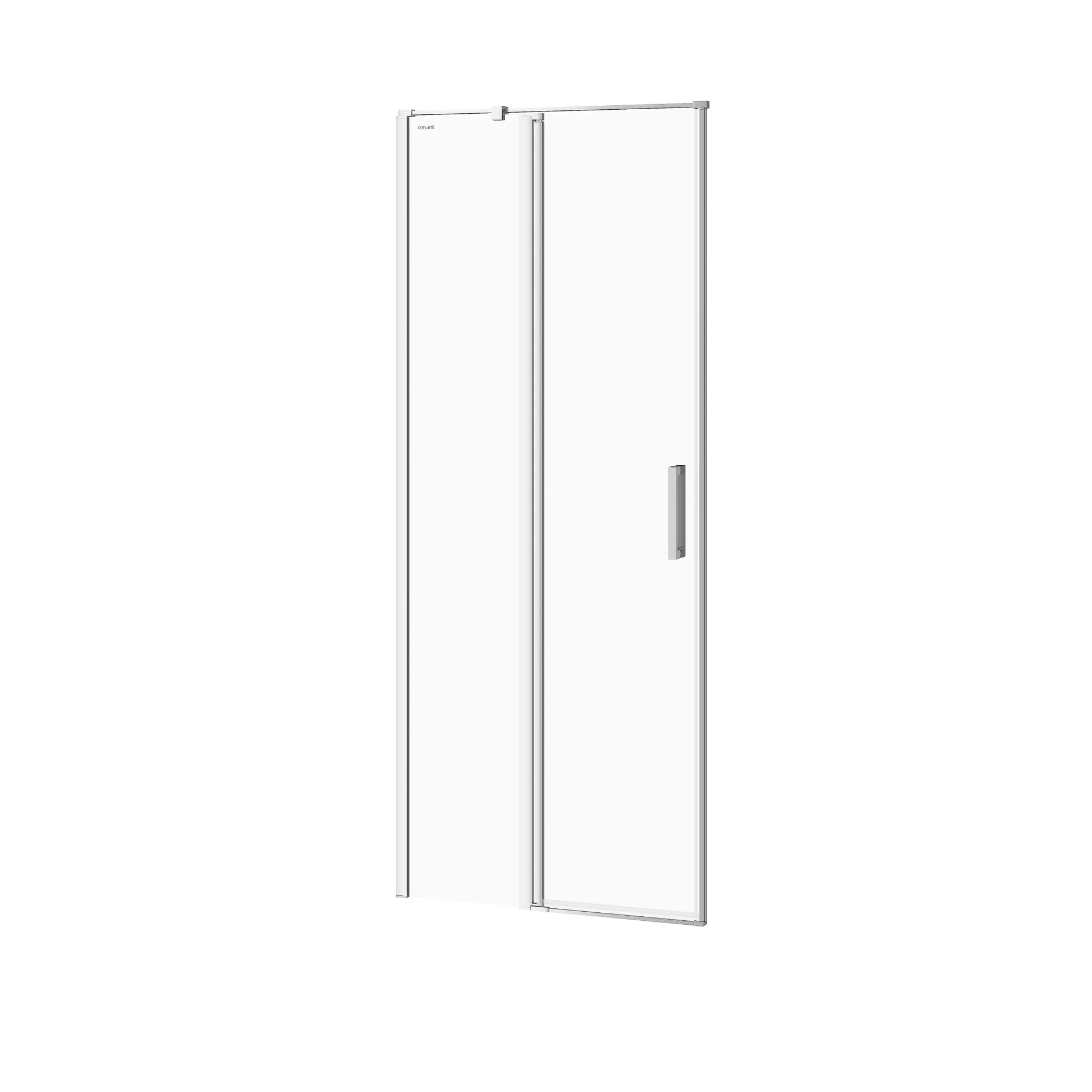 Drzwi prysznicowe Cersanit Moduo 80X80X195 lewe chrom transparentne S162-003