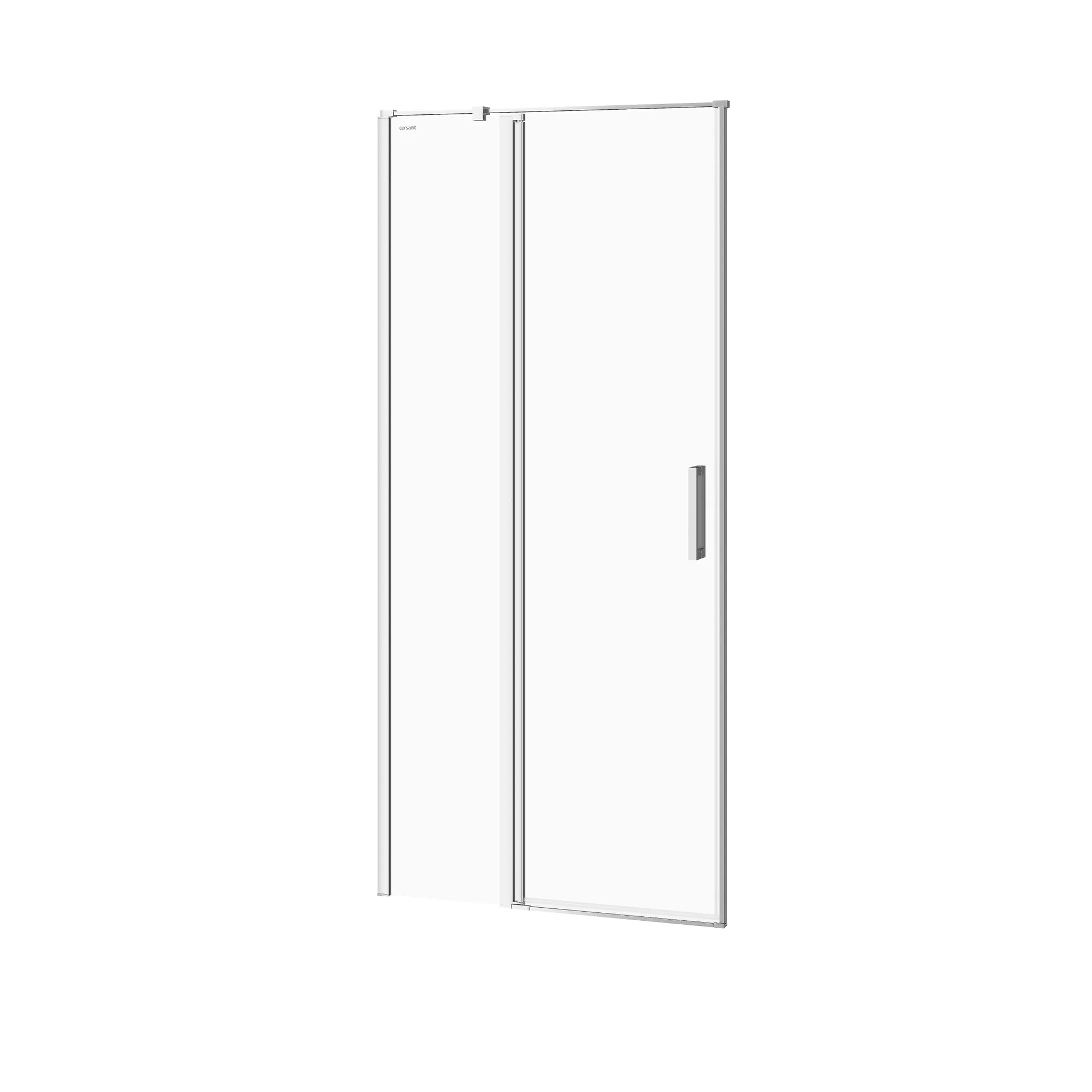 Drzwi prysznicowe Cersanit Moduo 90X90X195 lewe chrom transparentne S162-005
