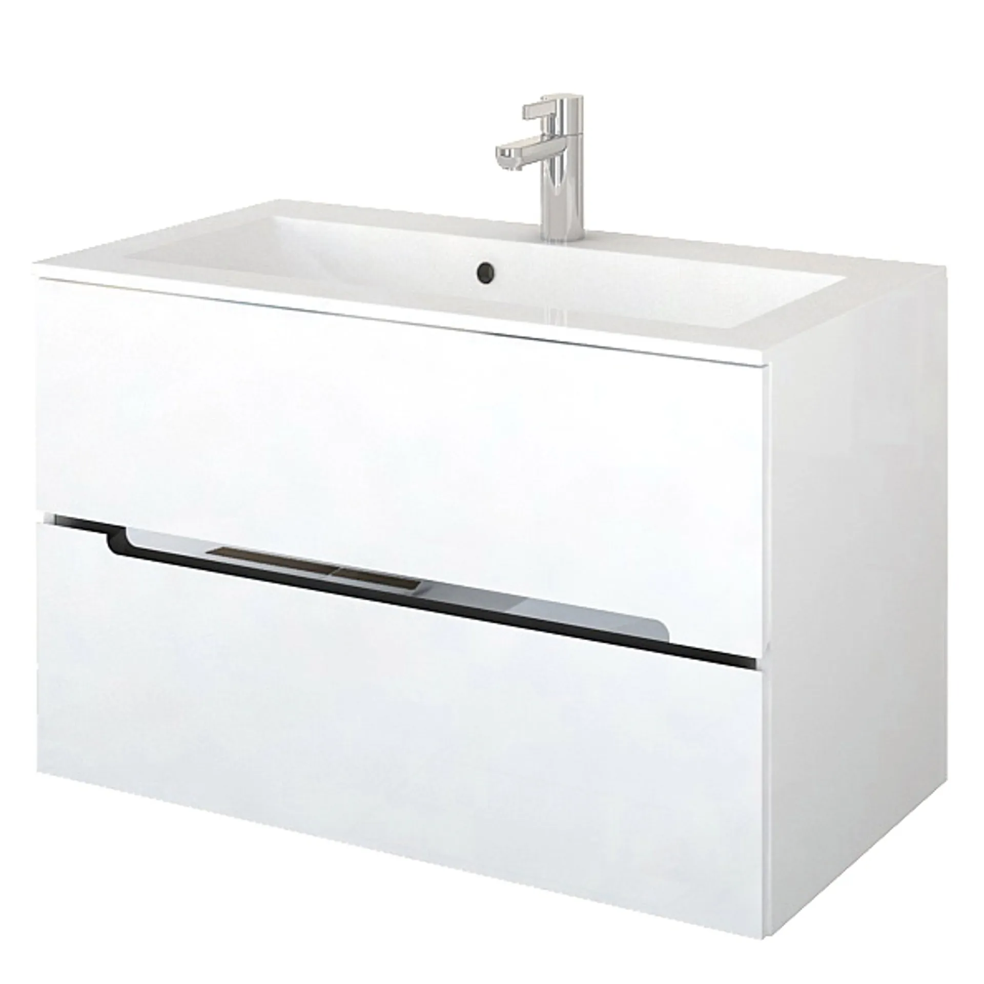 Szafka łazienkowa pod umywalkę Oristo Silver 90 cm biały połysk OR33-SD2S-90-1