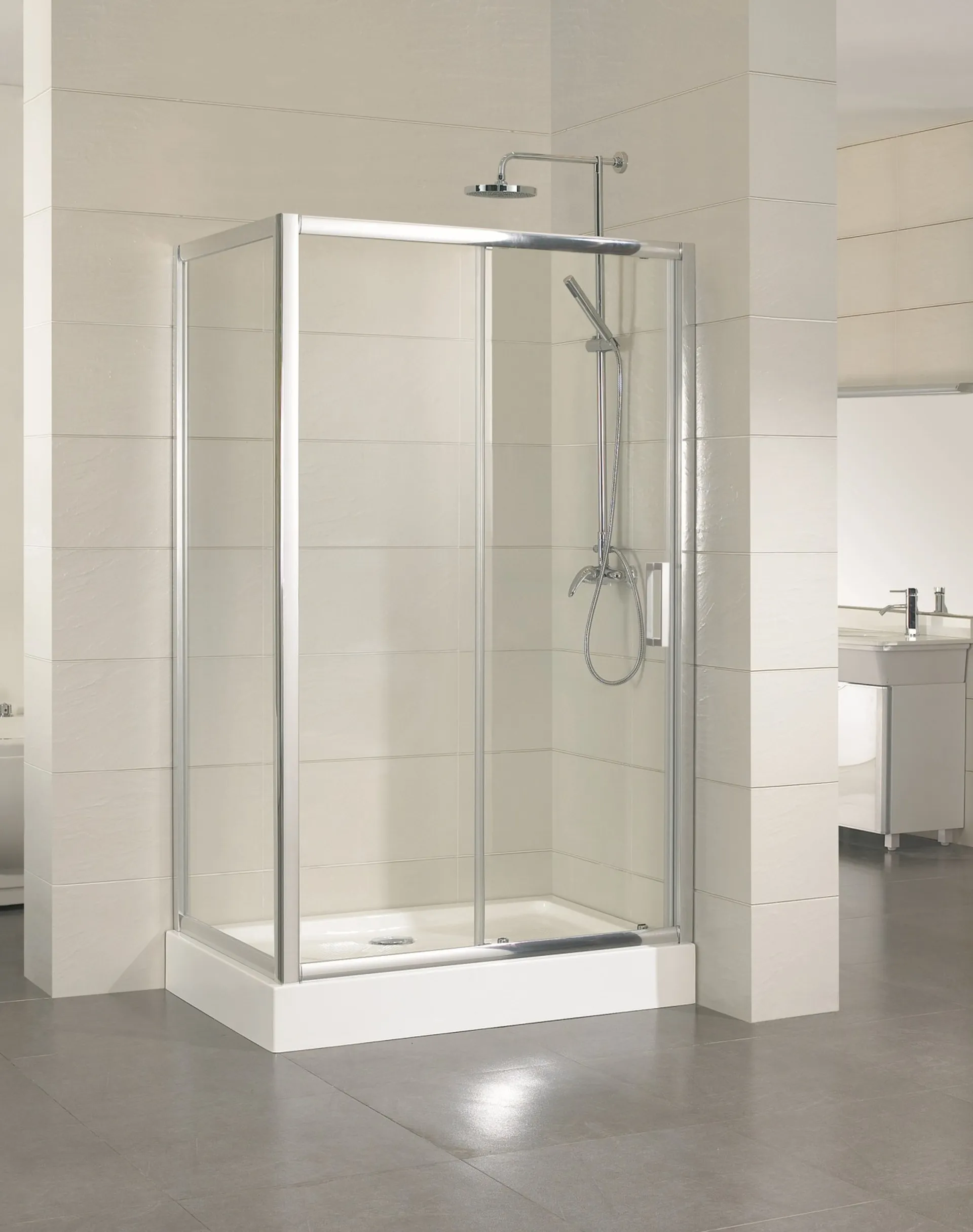 Drzwi prysznicowe Kermi Acca 120x190 chrom transparentne ACG2D12019VPK