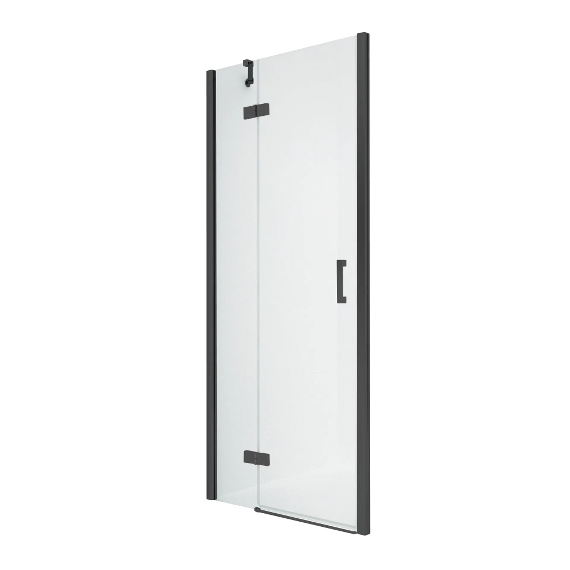 Drzwi prysznicowe New Trendy New Renoma 120x195 wnękowe czarne prawe D-0200A