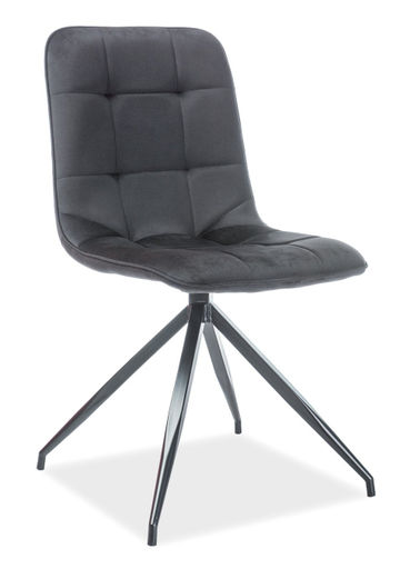 Krzesło Texo Velvet Czarne / Bluvel 19 Czarne