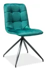 Krzesło Texo Velvet Czarne / Bluvel 78 Zielone