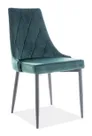 Krzesło TrIX B Velvet Czarne / Bluvel 78 Zielone