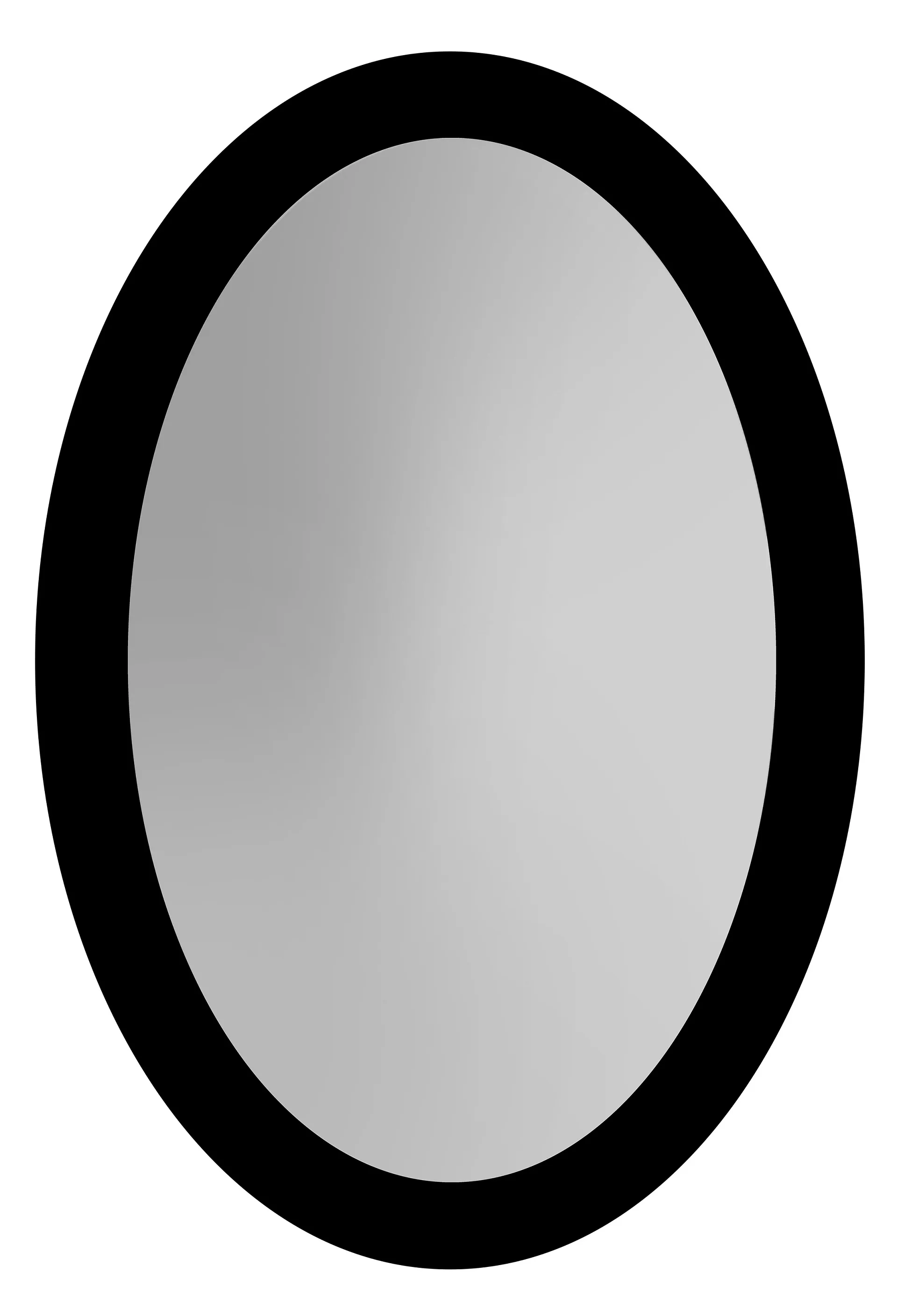 Lustro łazienkowe owalne 60x88 cm Elipsa w ramie czarny satynowy Ruke 900049