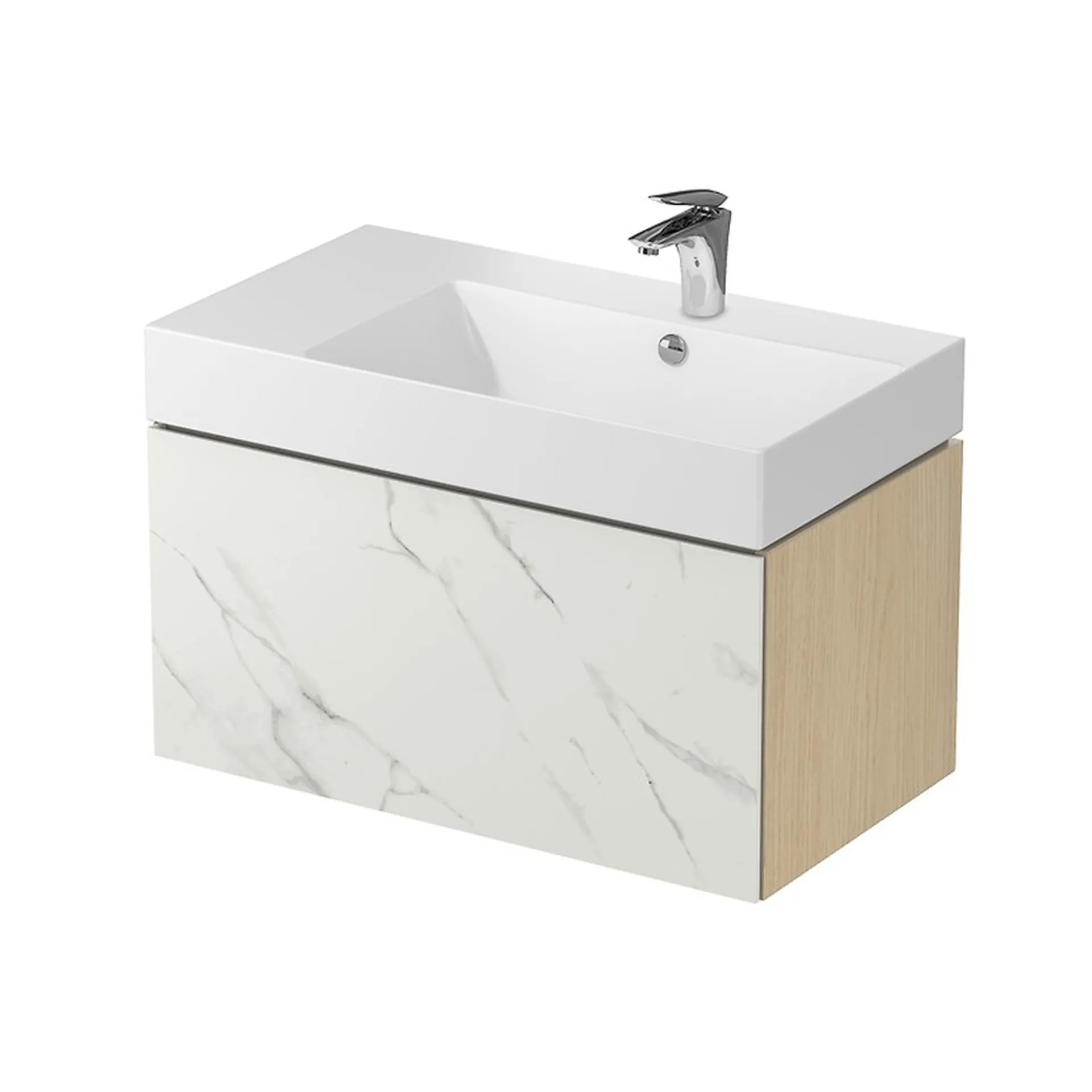 Szafka łazienkowa pod umywalkę Cersanit Inverto 80 cm biały mat S930-017