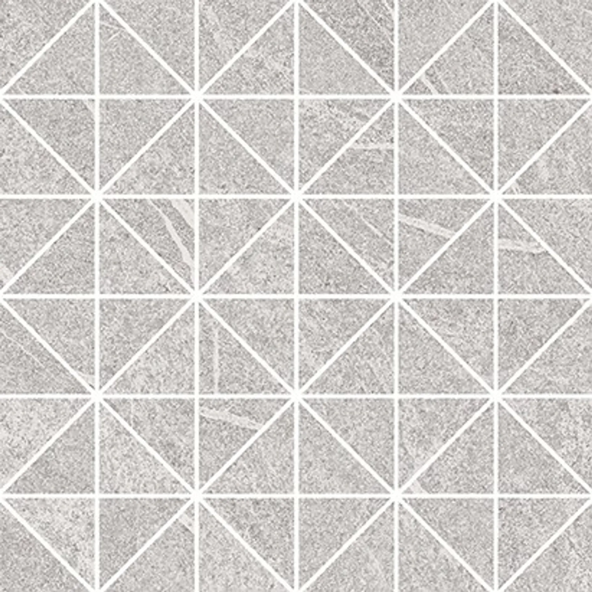 Mozaika Grey Blanket triangle micro mat rectified 29x29 Opoczno