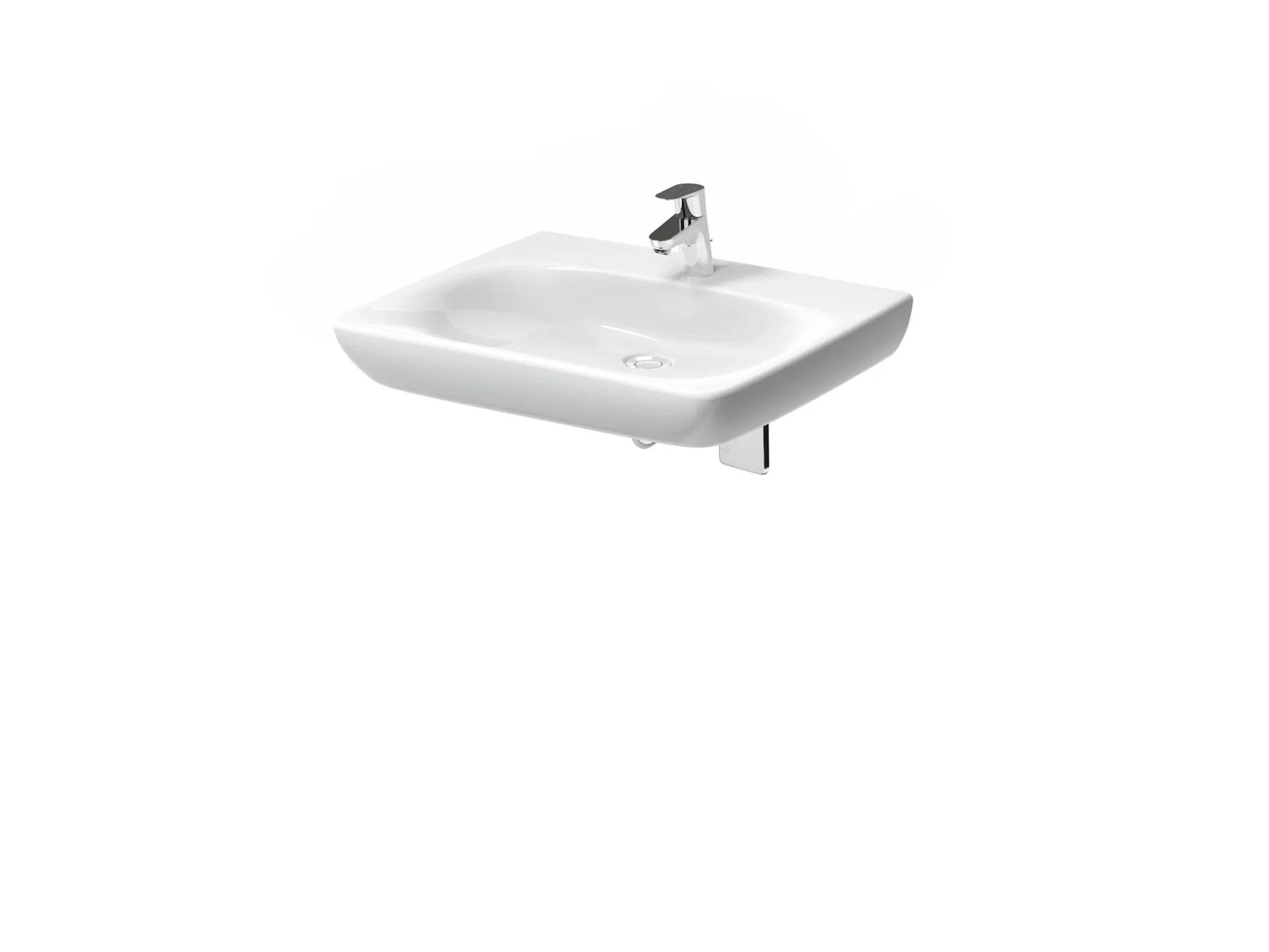 Umywalka dla niepełnosprawnych Koło Nova Pro Bez Barier 65x55 cm prostokątna biały połysk M38465000