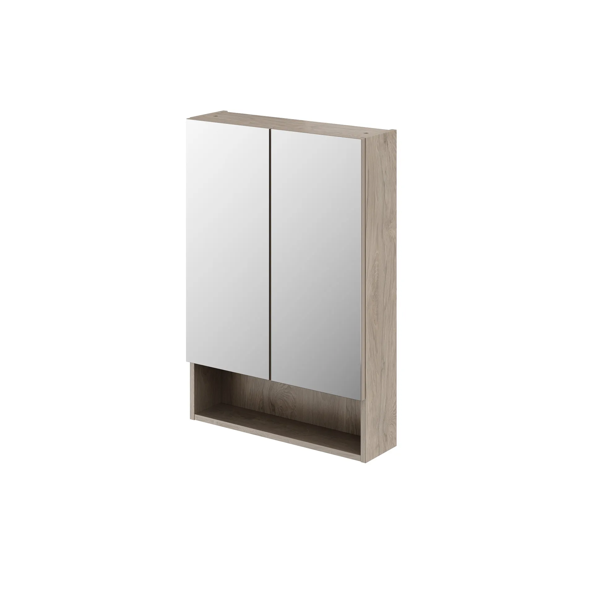 Szafka łazienkowa wisząca z lustrem Koło Nova Pro Premium 59 cm jasne drewno 501349001
