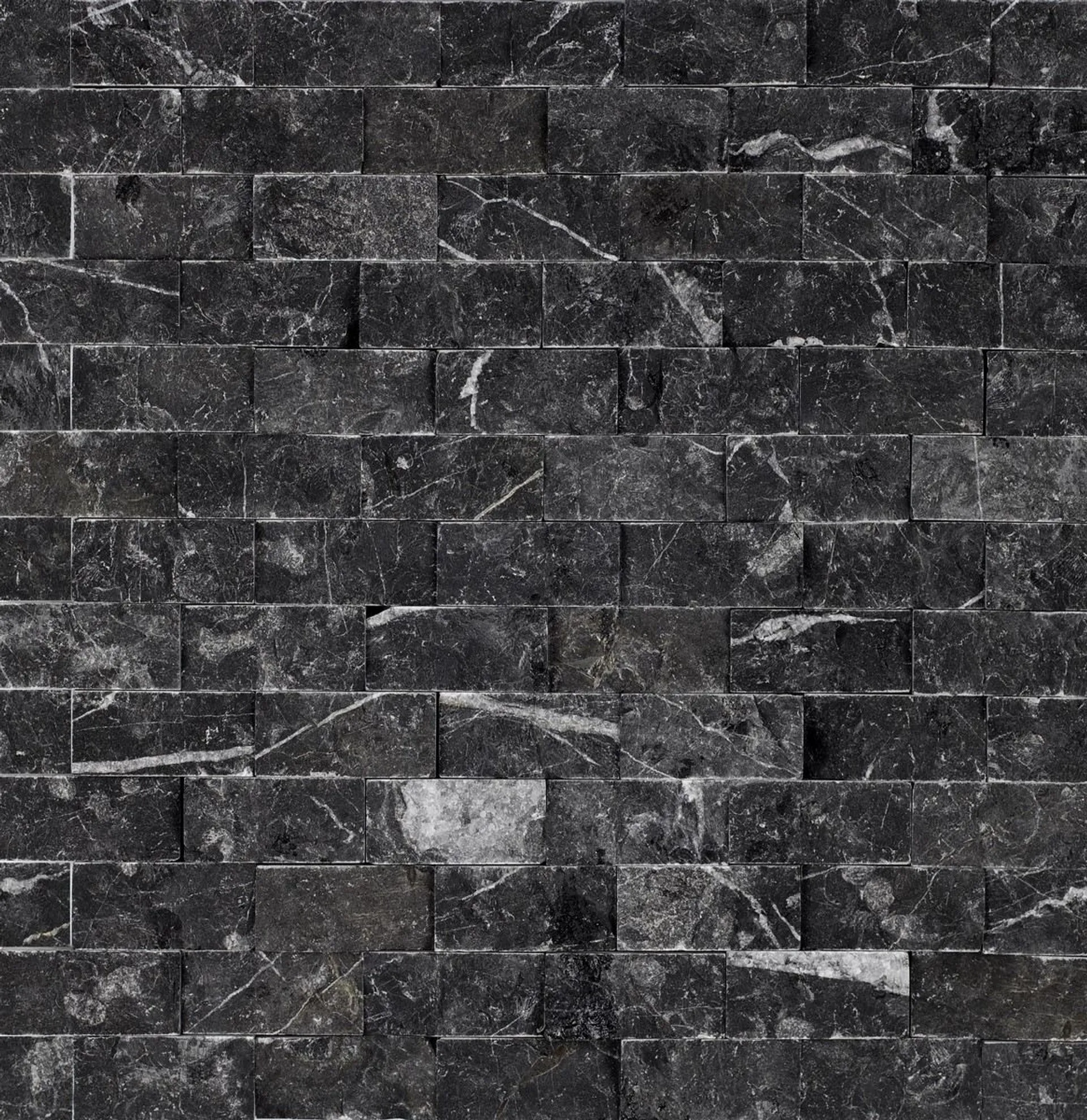 Mozaika rock 2 f2507 black stone glossy 29,5x28 Goccia