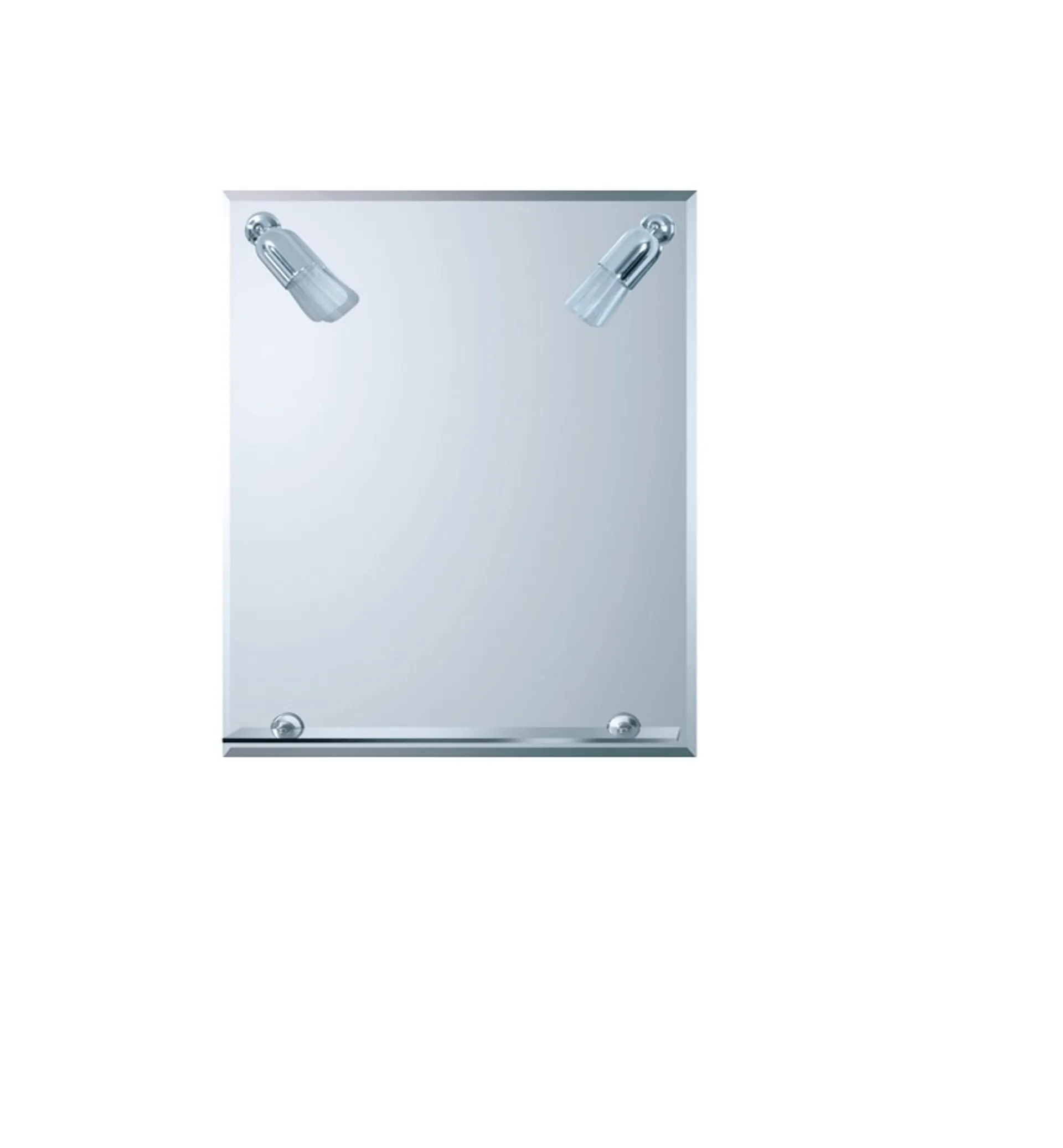 Lustro łazienkowe z kinkietem barwa zimna prostokątne 53x63 cm Duo Ruke 200053