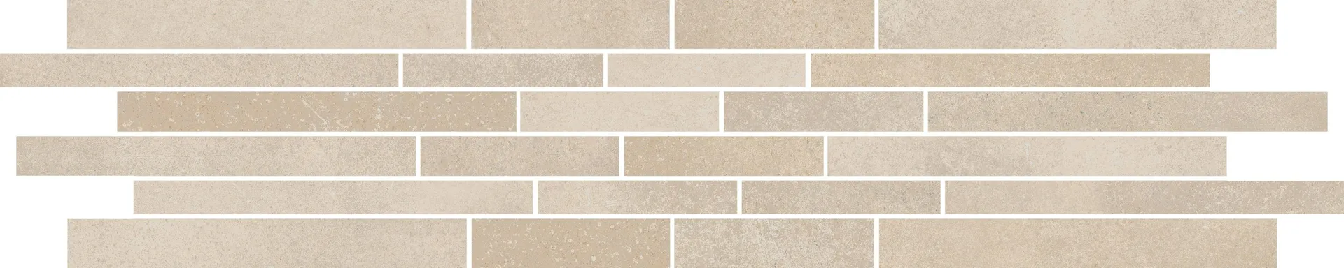 Mozaika Velvet Concrete beige stripes mat rectified 12x60 Cersanit
