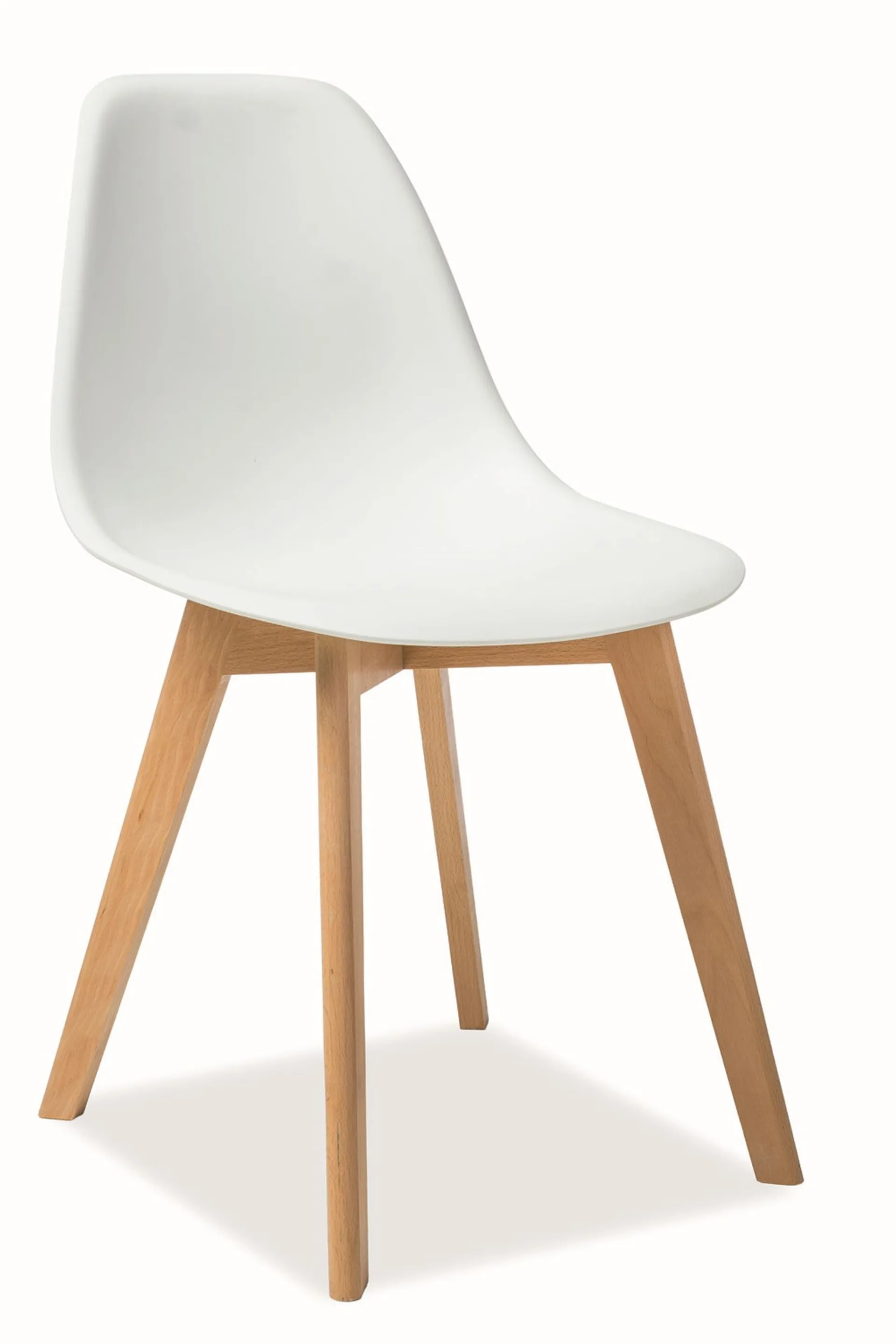 Krzesło Moris Buk / Białe