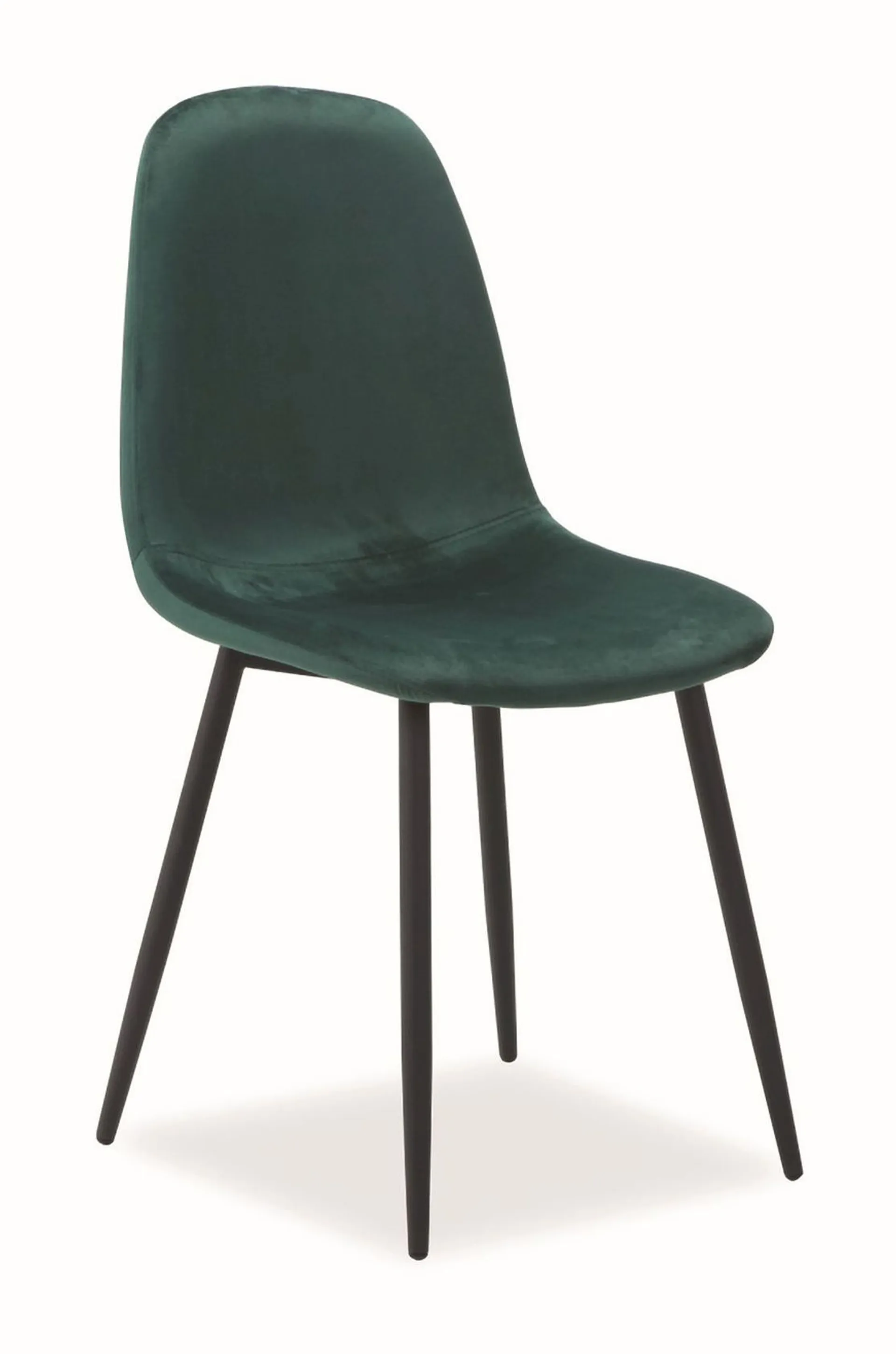 Krzesło Fox Velvet Czarne / 89 Zielone