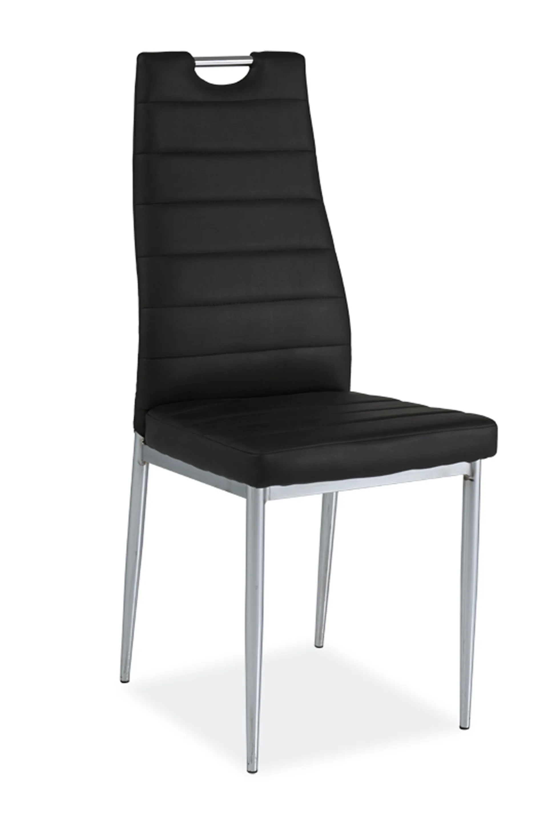 Krzesło H-260 Chrom / Ekoskóra Czarne