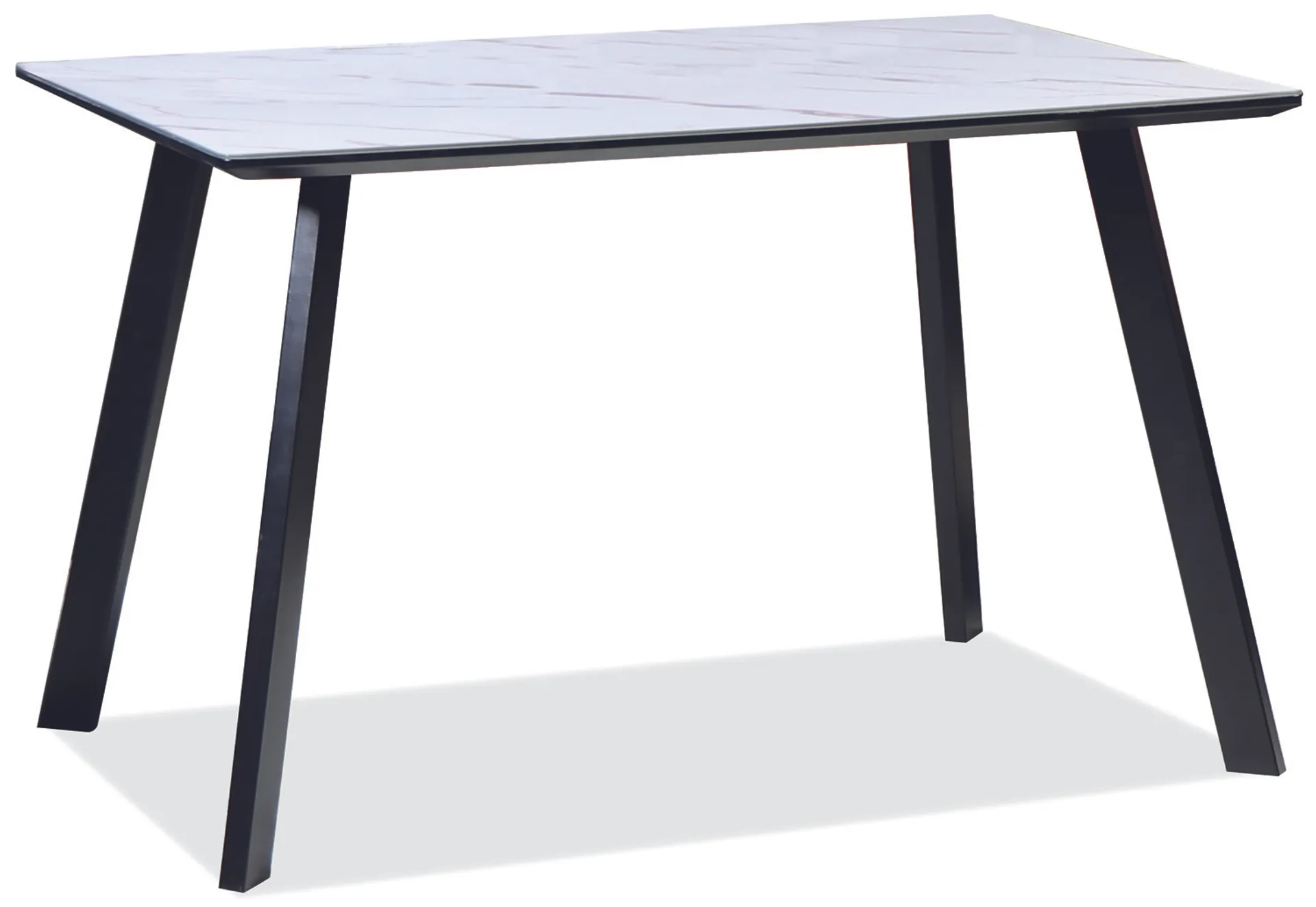 Stół Samuel 120X80 Czarny Mat / Biały Marmur