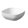 Umywalka nablatowa Cersanit Larga 38 cm kwadratowa biały mat K677-015