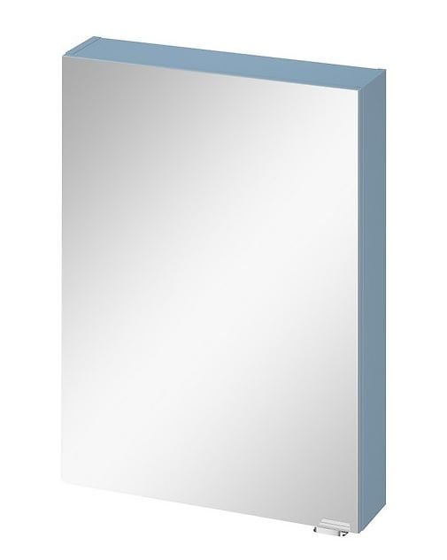 Szafka łazienkowa wisząca z lustrem Cersanit Larga 60 cm niebieski połysk S932-017