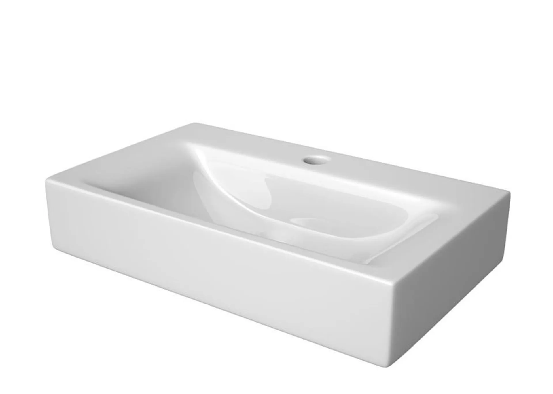 Umywalka meblowa Defra Uni 50x33 cm prostokątna biały połysk 9915