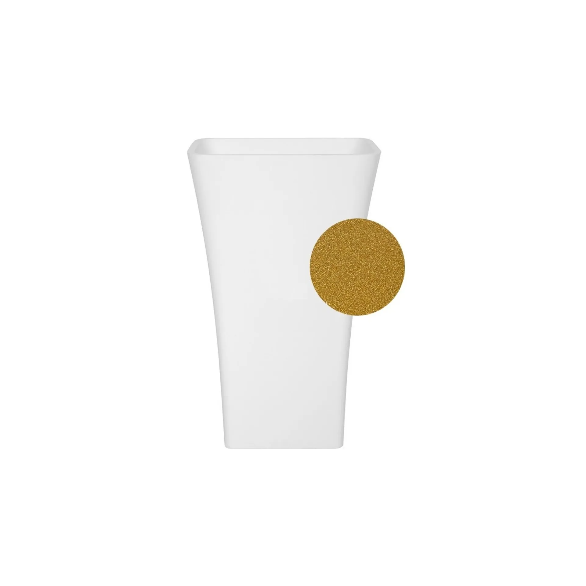Umywalka wolnostojąca Besco Assos Glam 52x41 cm prostokątna złoty połysk UMD-A-WOZ