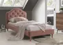 Łóżko Chloe Velvet 90X200 Dąb / Bluvel 52 Róż Antyczny